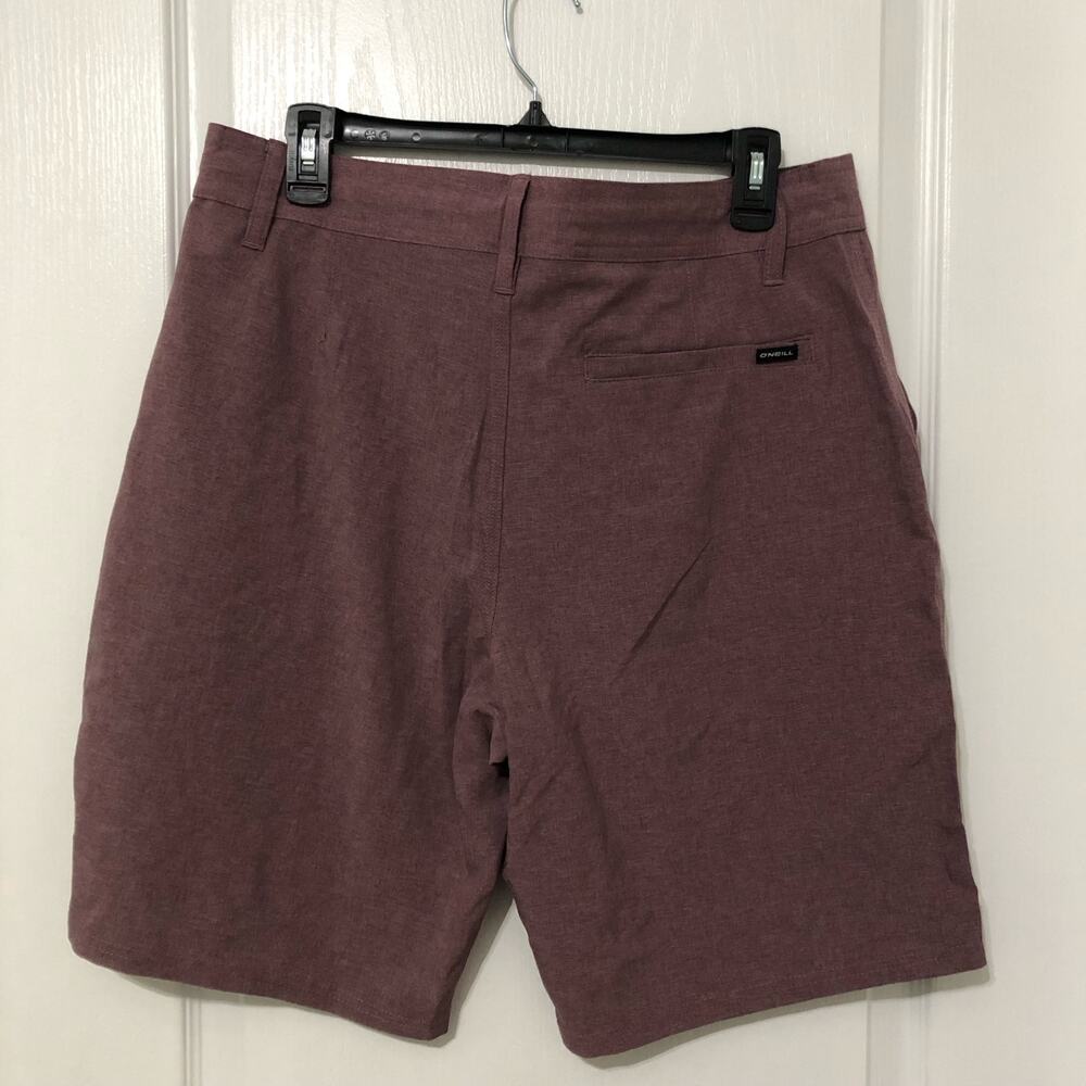 O'Neill Hybrid Men's Shorts Flat Front Standard‎ Fit Lightweight Purple Size 34